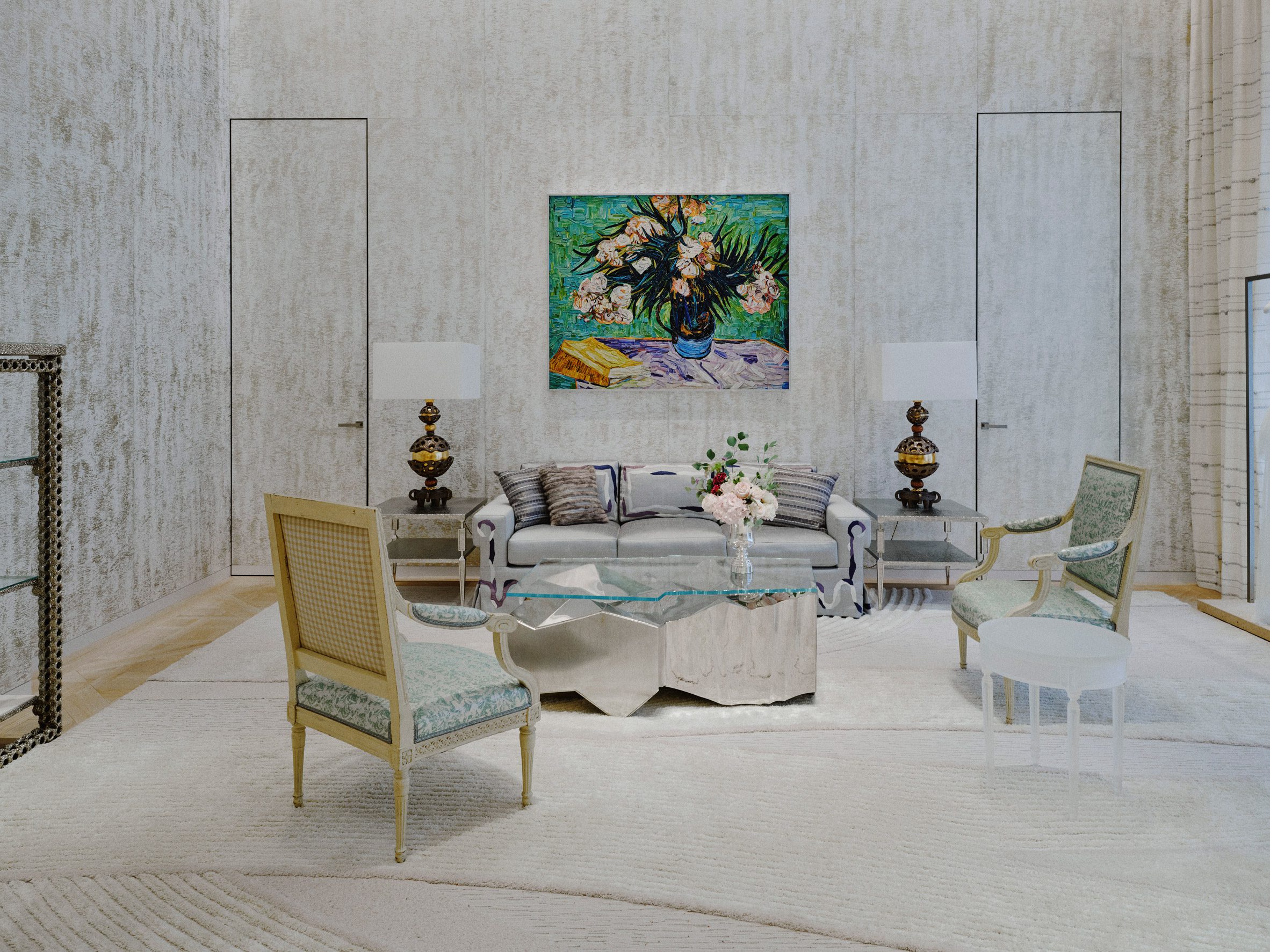 Dior store with metal chairs
