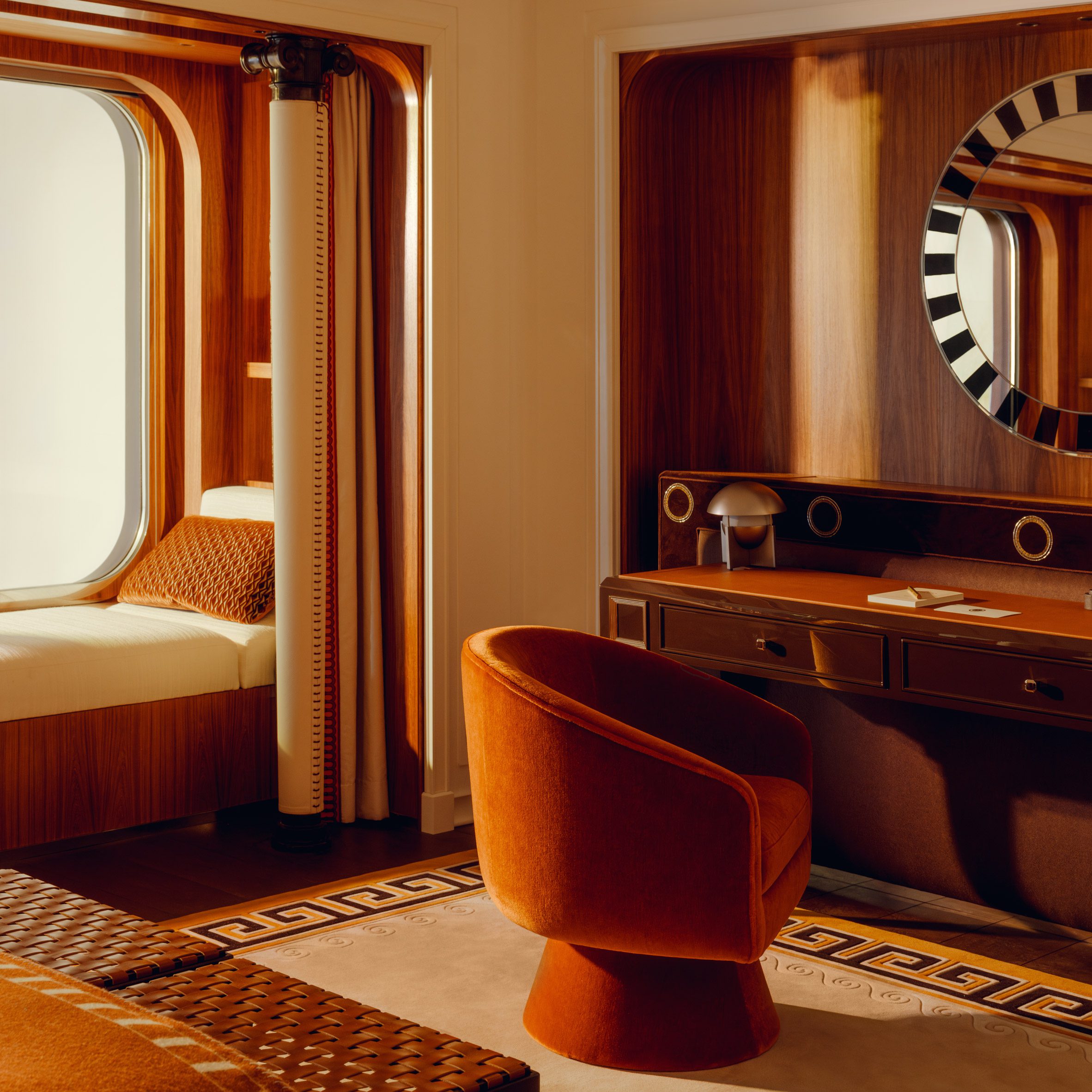Interiors of Orient Express Corinthian sailing yacht by Maxime d'Angeac