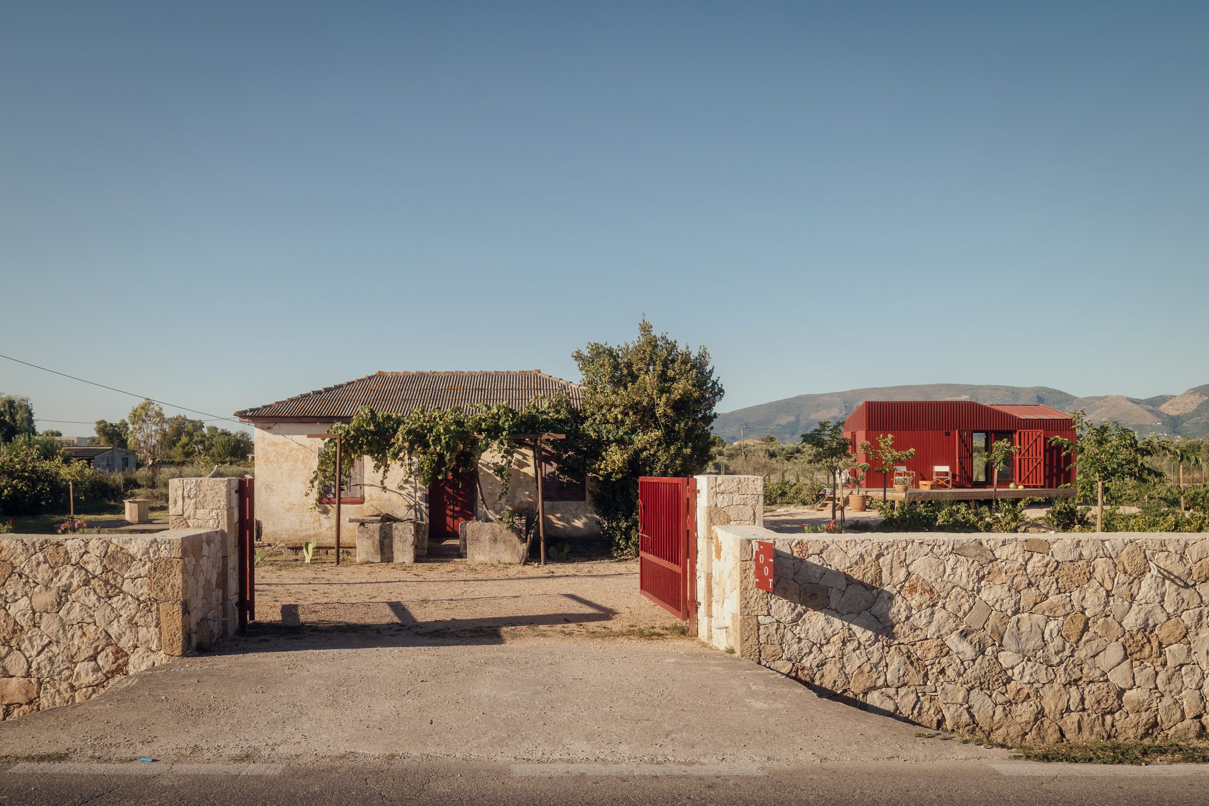 Old stone house and cabin in Greece