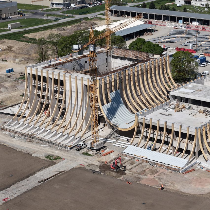 “Tent-like” Eve Music Hall by BIG under construction in Croatia