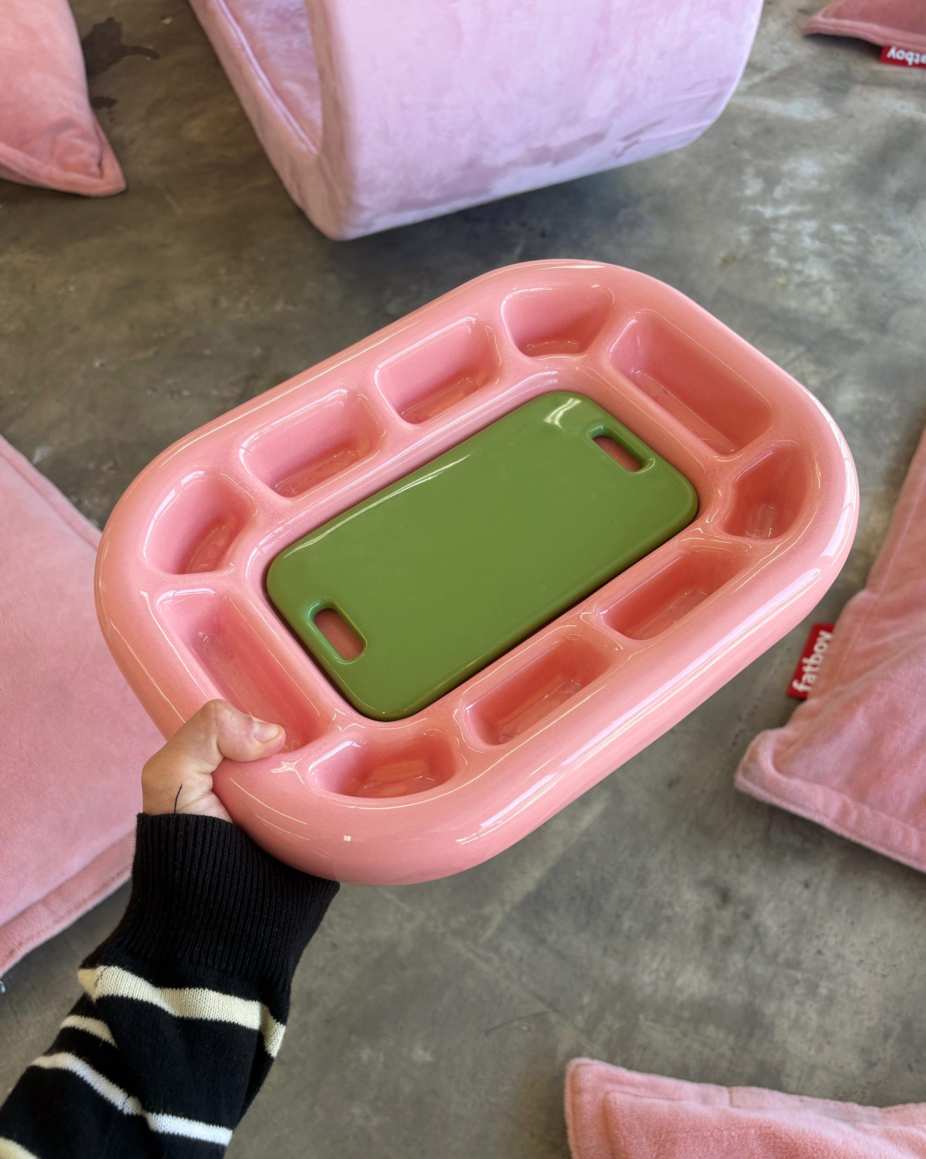 Stadium-shaped snack bowl for the World Cup