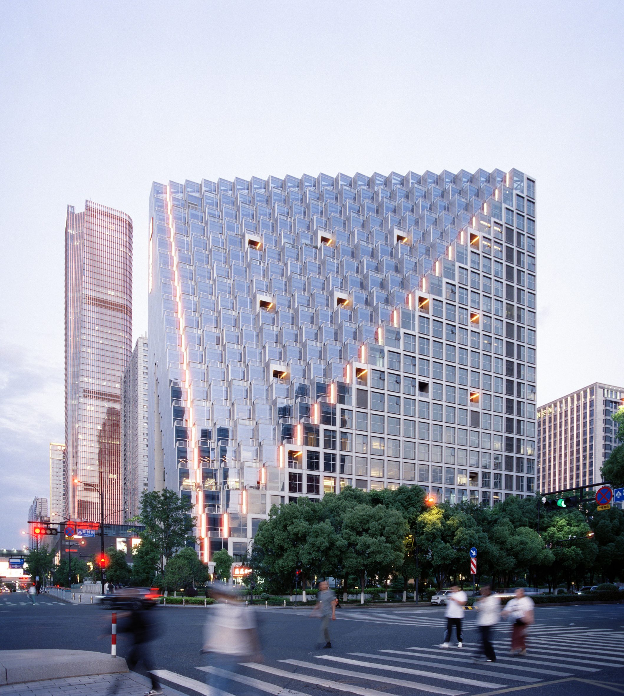 Pyramidal building in China