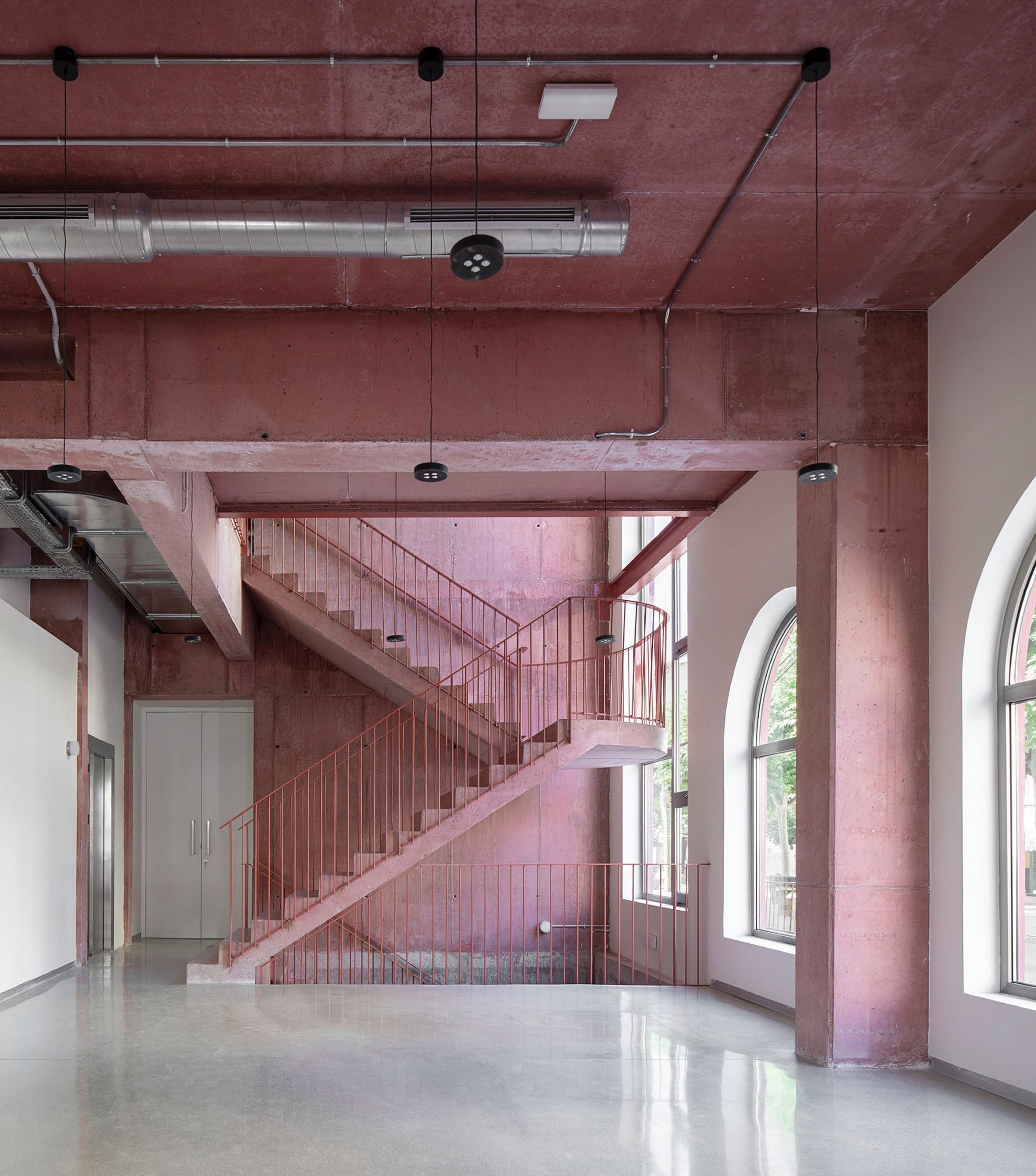 Calasparra Town Hall concrete interior by MACH