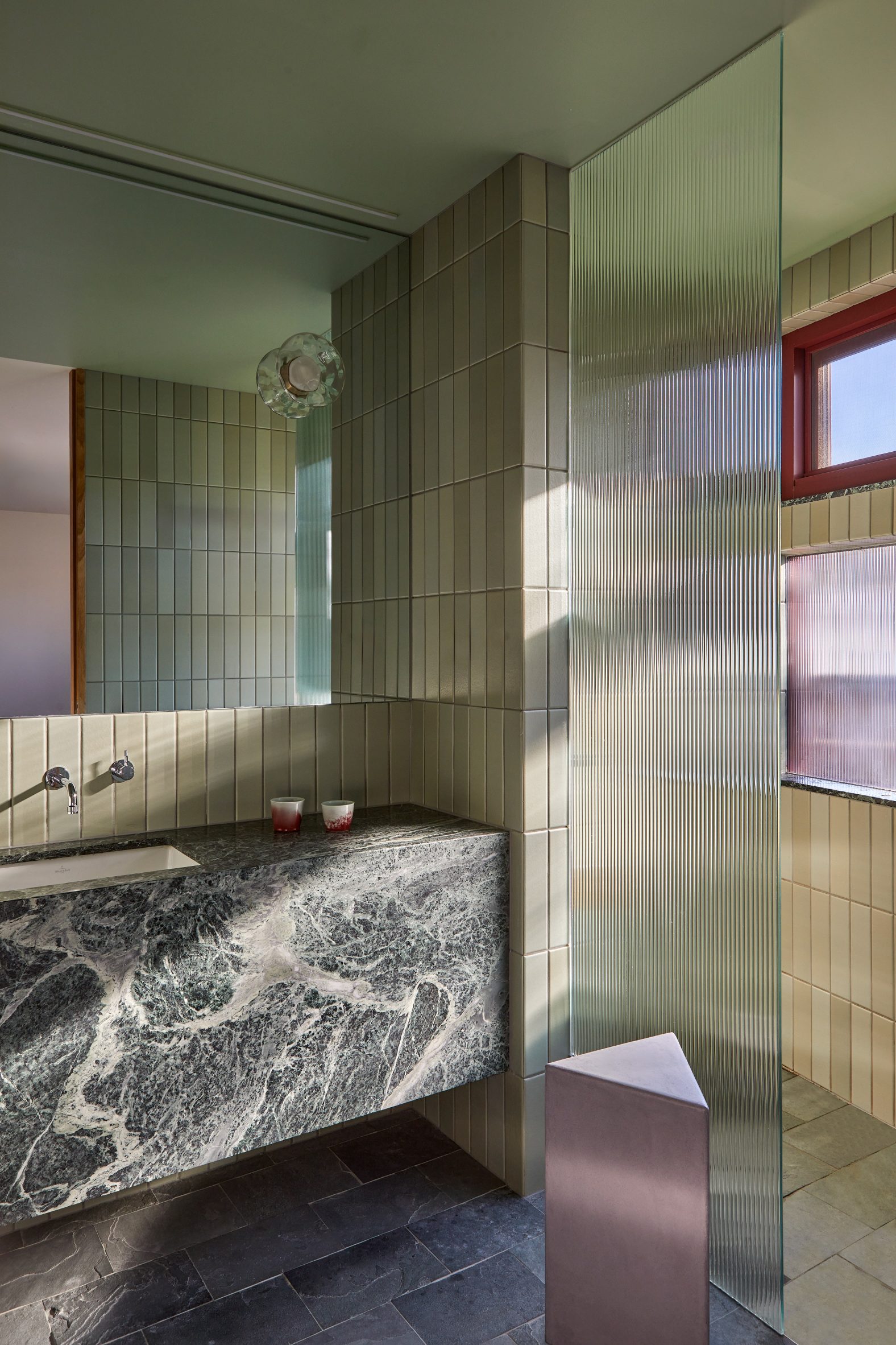 Bathroom interior at Laneway House