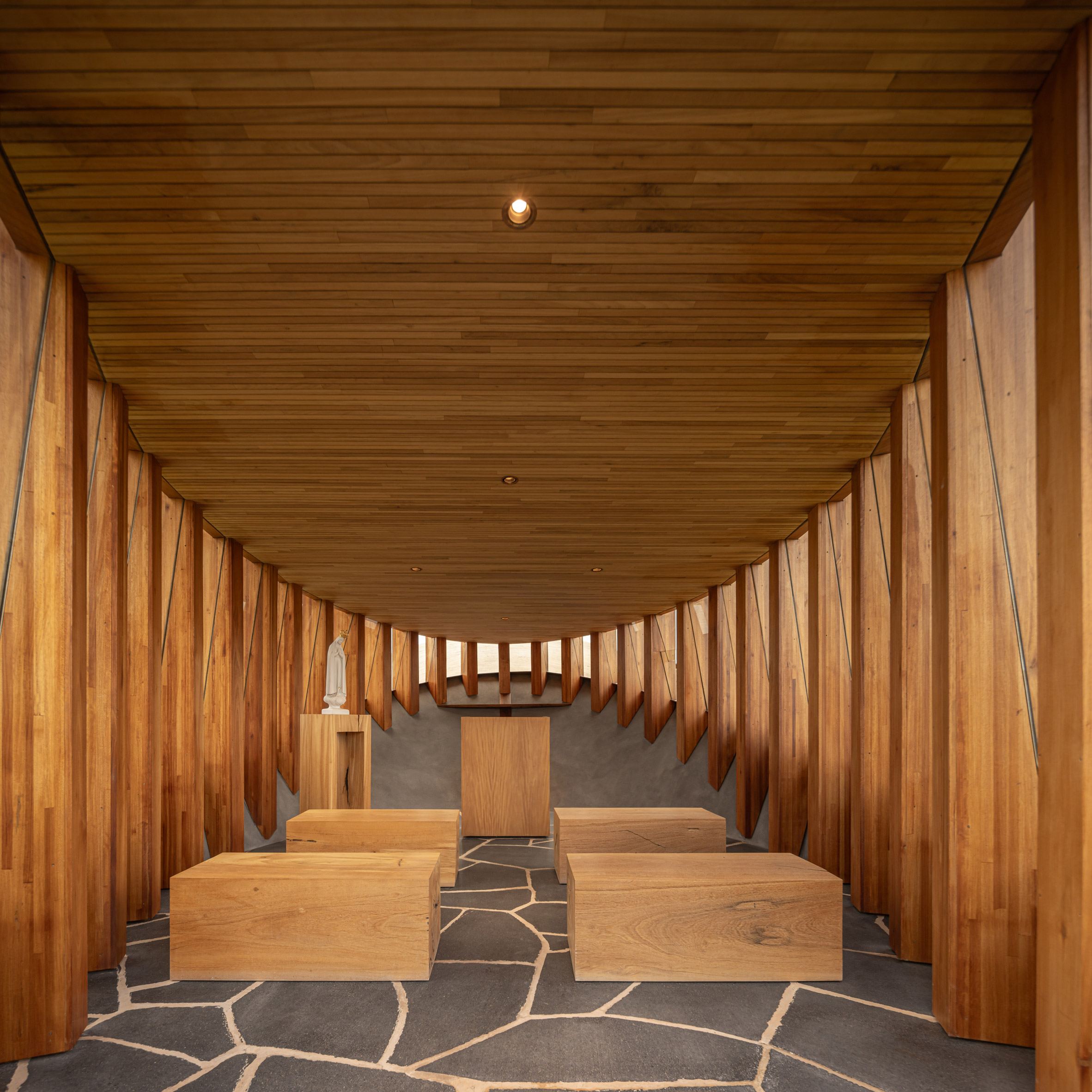Interior of a home chapel in Brazil