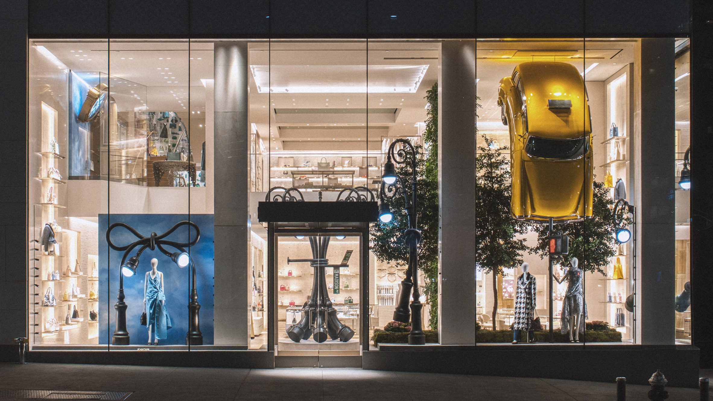 Alex Chinneck references American streetscapes in surreal Dior window displays, comments update