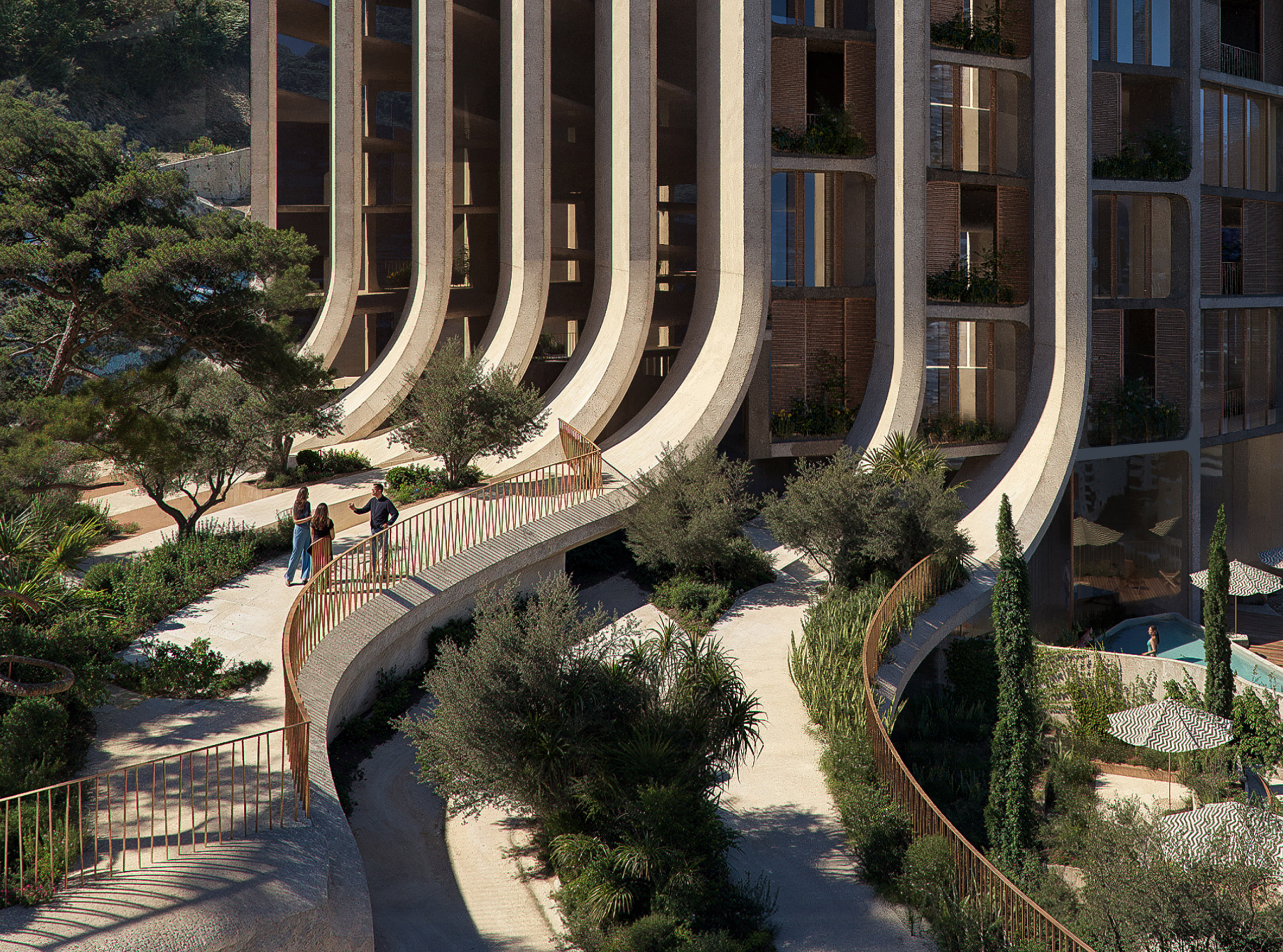 Cascading terraces by Zaha Hadid Architects