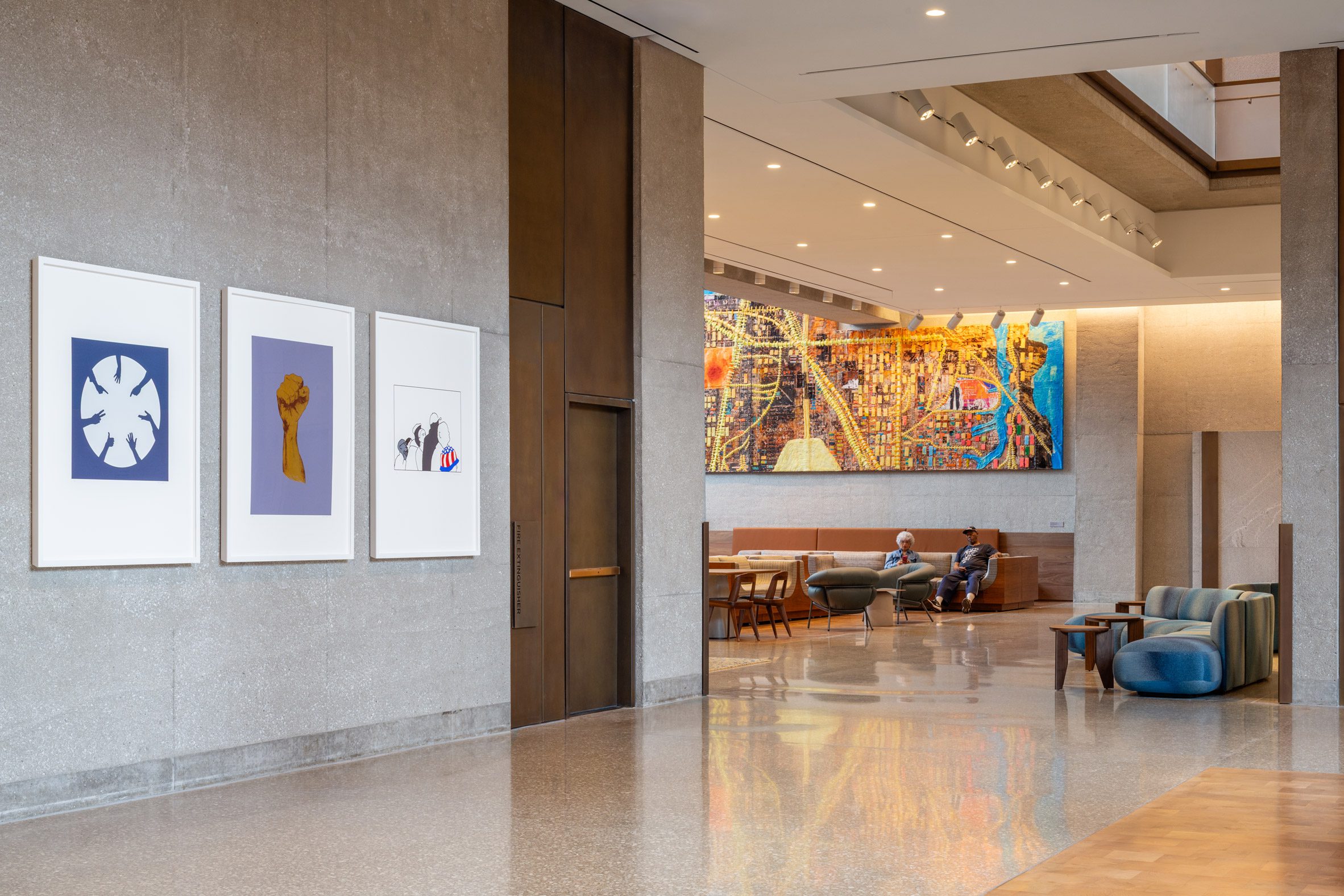 Lobby interior at Obama Presidential Center